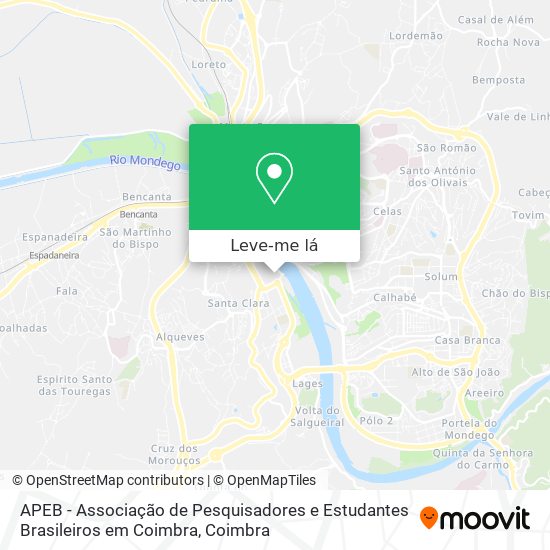 APEB - Associação de Pesquisadores e Estudantes Brasileiros em Coimbra mapa