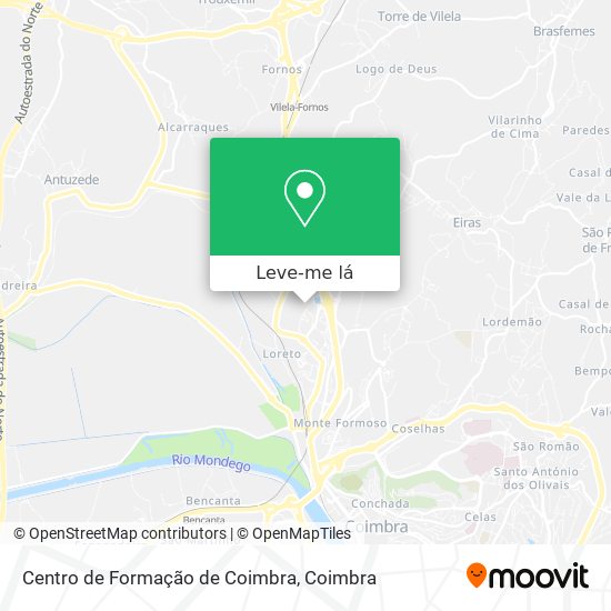 Centro de Formação de Coimbra mapa