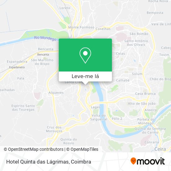 Hotel Quinta das Lágrimas mapa