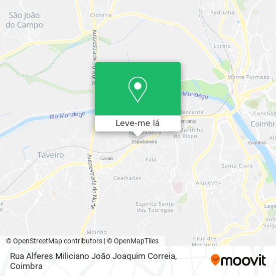 Rua Alferes Miliciano João Joaquim Correia mapa