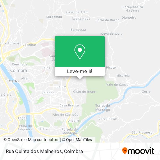 Rua Quinta dos Malheiros mapa