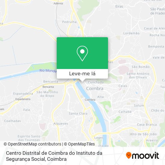 Centro Distrital de Coimbra do Instituto da Segurança Social mapa