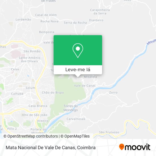 Mata Nacional De Vale De Canas mapa