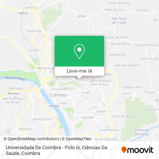 Universidade De Coimbra - Pólo Iii, Ciências Da Saúde mapa