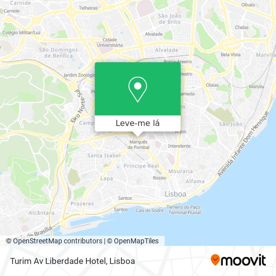 Turim Av Liberdade Hotel mapa