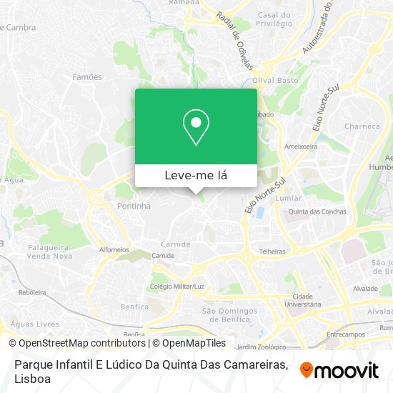 Parque Infantil E Lúdico Da Quinta Das Camareiras mapa