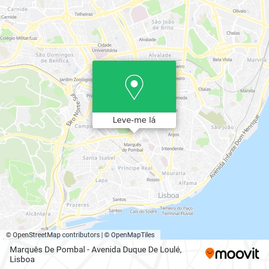 Marquês De Pombal - Avenida Duque De Loulé mapa