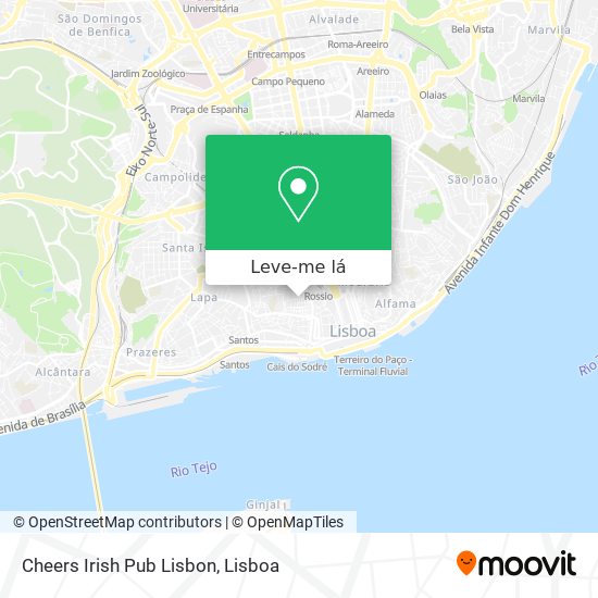 Cheers Irish Pub Lisbon mapa