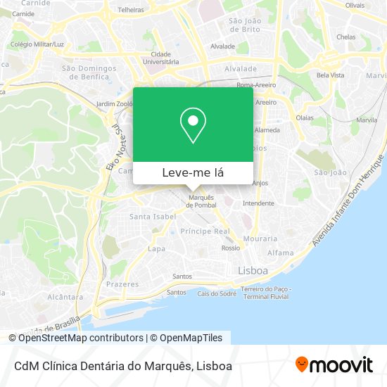 CdM Clínica Dentária do Marquês mapa