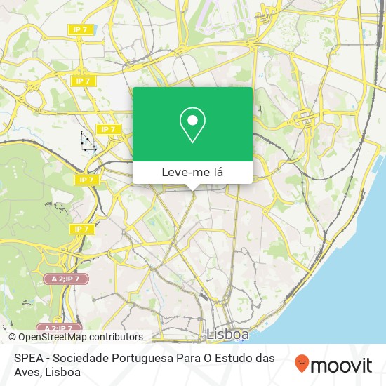 SPEA - Sociedade Portuguesa Para O Estudo das Aves mapa