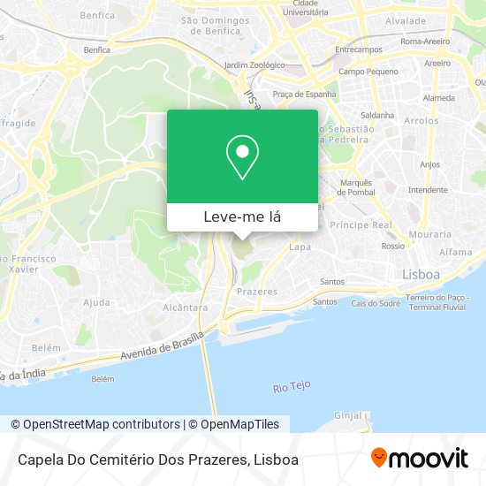 Capela Do Cemitério Dos Prazeres mapa