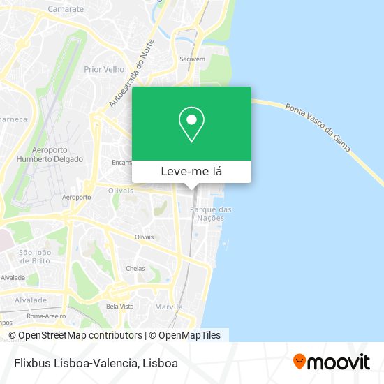 Flixbus Lisboa-Valencia mapa