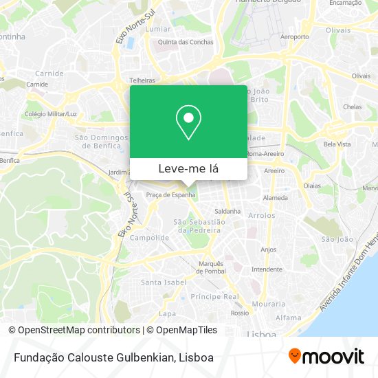Fundação Calouste Gulbenkian mapa