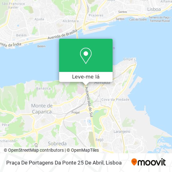 Praça De Portagens Da Ponte 25 De Abril mapa