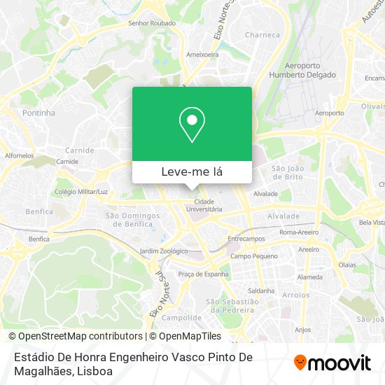 Estádio De Honra Engenheiro Vasco Pinto De Magalhães mapa