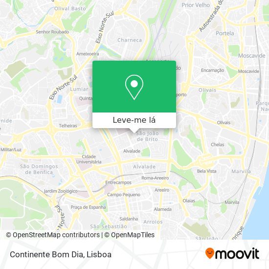 Como chegar a Continente Bom Dia em Lisboa através de Autocarro, Metro ou  Comboio?