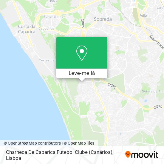 Charneca De Caparica Futebol Clube (Canários) mapa