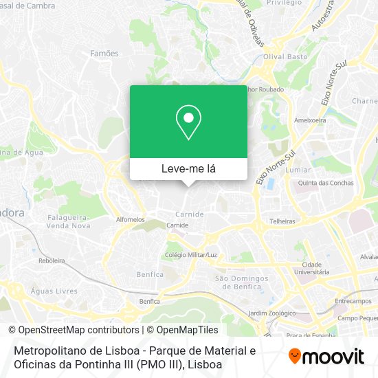 Como chegar a Metropolitano De Lisboa Parque De Material E Oficinas