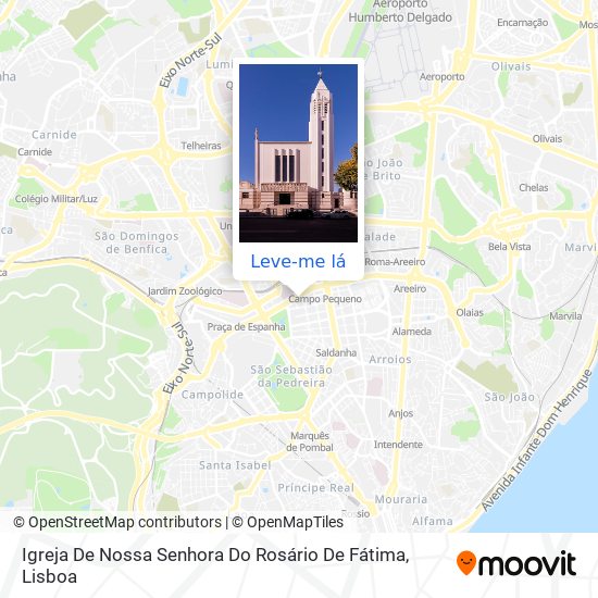 Igreja De Nossa Senhora Do Rosário De Fátima mapa