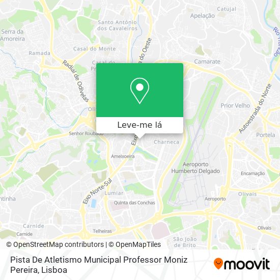 Pista De Atletismo Municipal Professor Moniz Pereira mapa