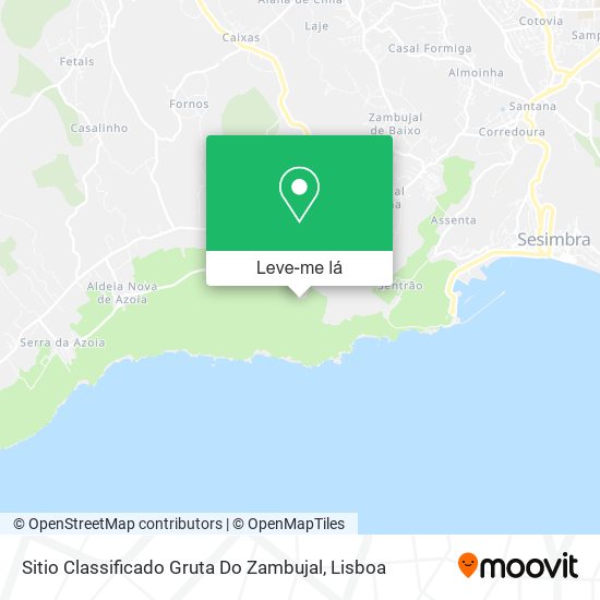 Sitio Classificado Gruta Do Zambujal mapa