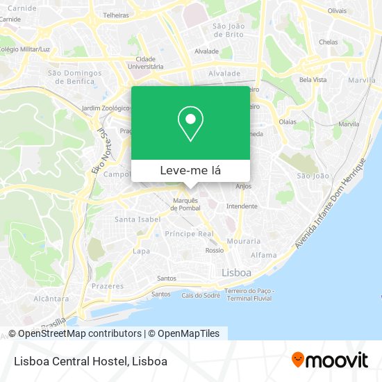 Lisboa Central Hostel mapa