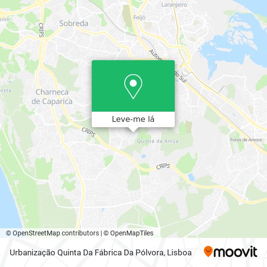 Urbanização Quinta Da Fábrica Da Pólvora mapa