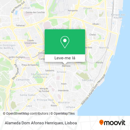 Alameda Dom Afonso Henriques mapa