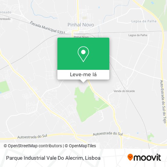 Parque Industrial Vale Do Alecrim mapa