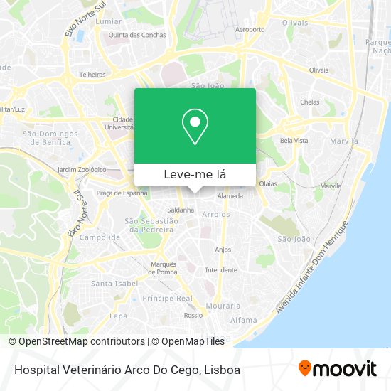 Hospital Veterinário Arco Do Cego mapa