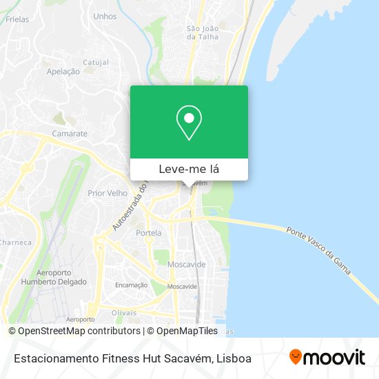 Estacionamento Fitness Hut Sacavém mapa