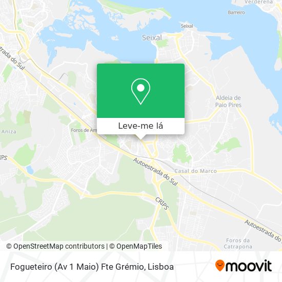 Fogueteiro (Av 1 Maio) Fte Grémio mapa