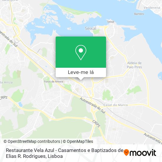 Restaurante Vela Azul - Casamentos e Baptizados de Elias R. Rodrigues mapa