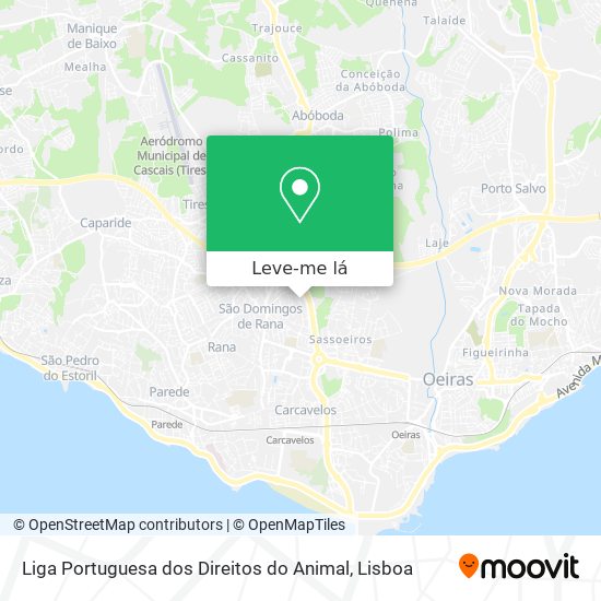 Liga Portuguesa dos Direitos do Animal mapa