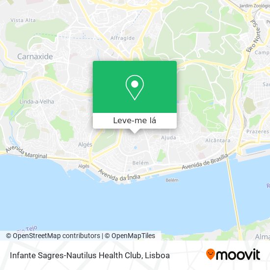Infante Sagres-Nautilus Health Club mapa
