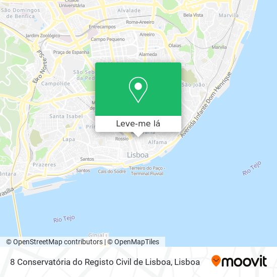 8 Conservatória do Registo Civil de Lisboa mapa