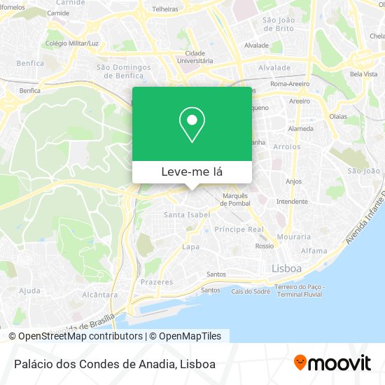 Palácio dos Condes de Anadia mapa