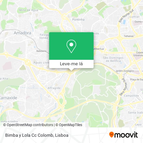 Como chegar a Bimba y Lola Cc Colomb em Lisboa por Autocarro