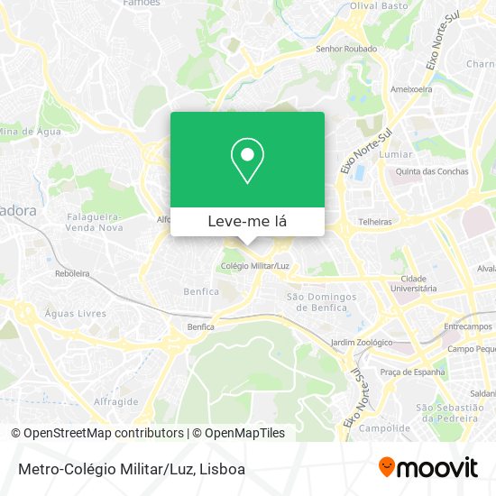 Metro-Colégio Militar/Luz mapa