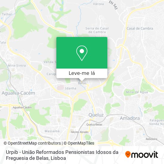 Urpib - União Reformados Pensionistas Idosos da Freguesia de Belas mapa