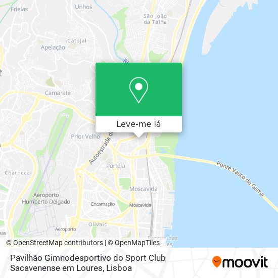 Pavilhão Gimnodesportivo do Sport Club Sacavenense em Loures mapa