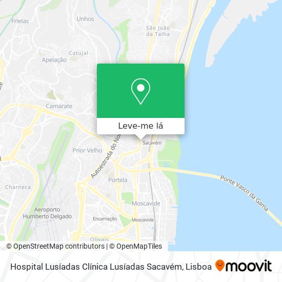 Hospital Lusíadas Clínica Lusíadas Sacavém mapa