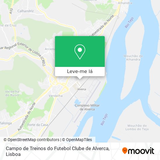 Campo de Treinos do Futebol Clube de Alverca mapa