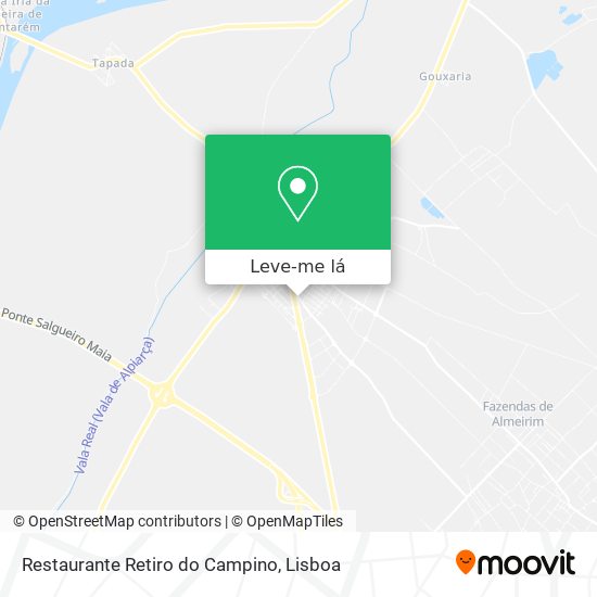 Restaurante Retiro do Campino mapa