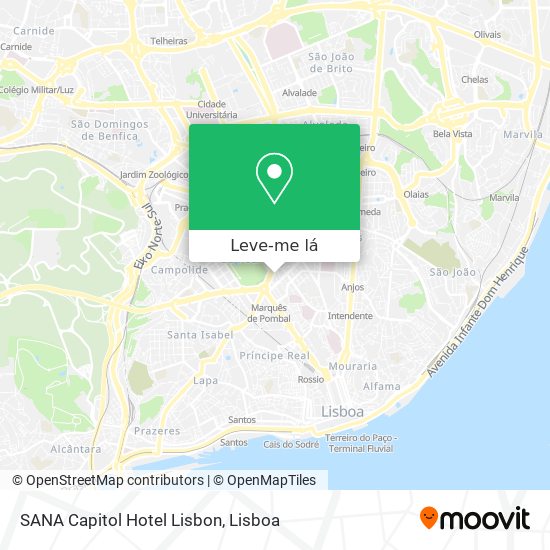 SANA Capitol Hotel Lisbon mapa