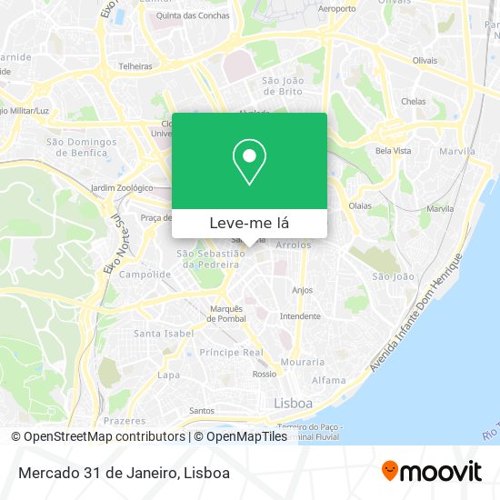 Mercado 31 de Janeiro mapa