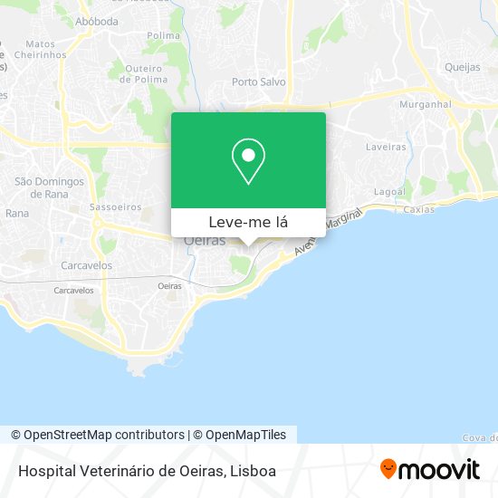 Hospital Veterinário de Oeiras mapa