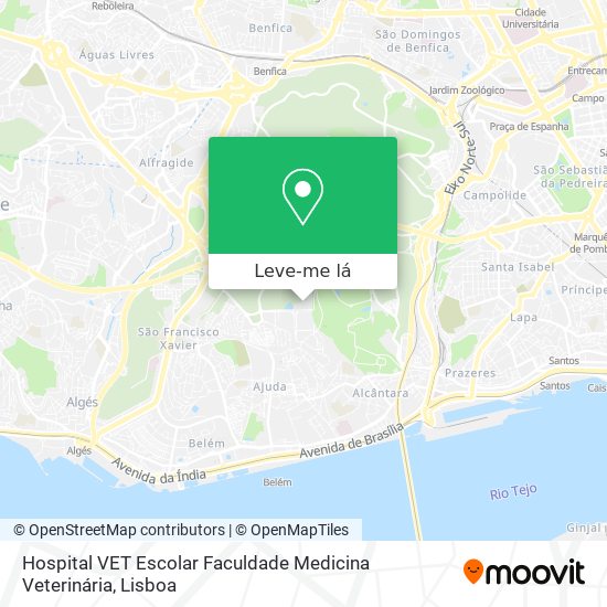 Hospital VET Escolar Faculdade Medicina Veterinária mapa