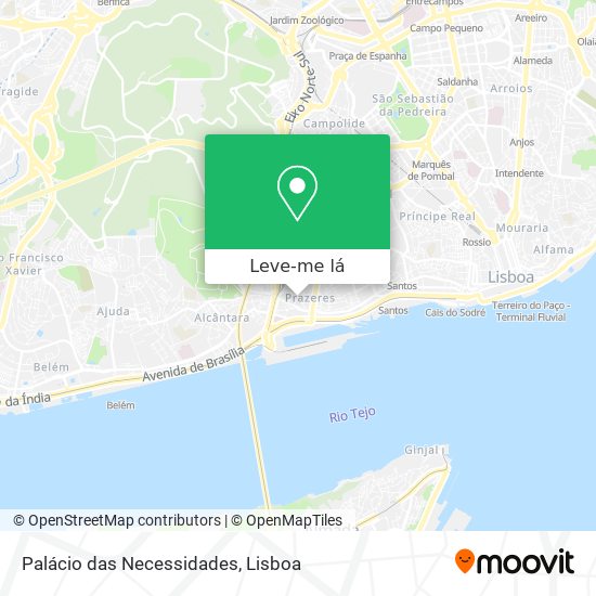 Palácio das Necessidades mapa