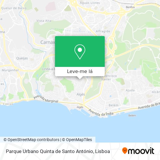 Parque Urbano Quinta de Santo António mapa